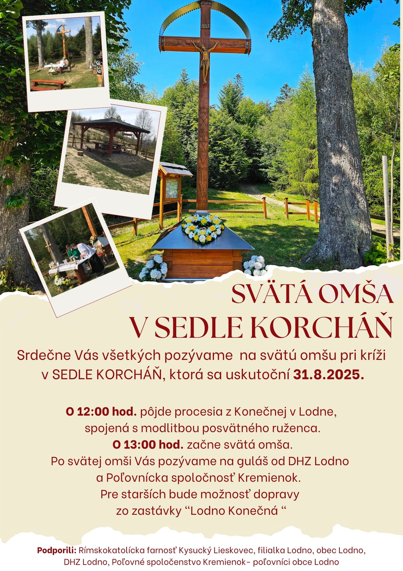 pozvanka omša križ korchan 